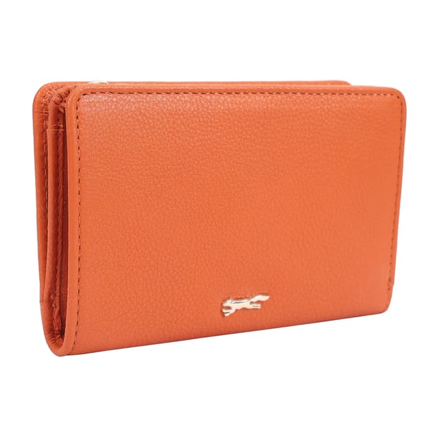 Paul Costelloe Paul Costelloe Women's Solidago Leather Purse in Orange - 2