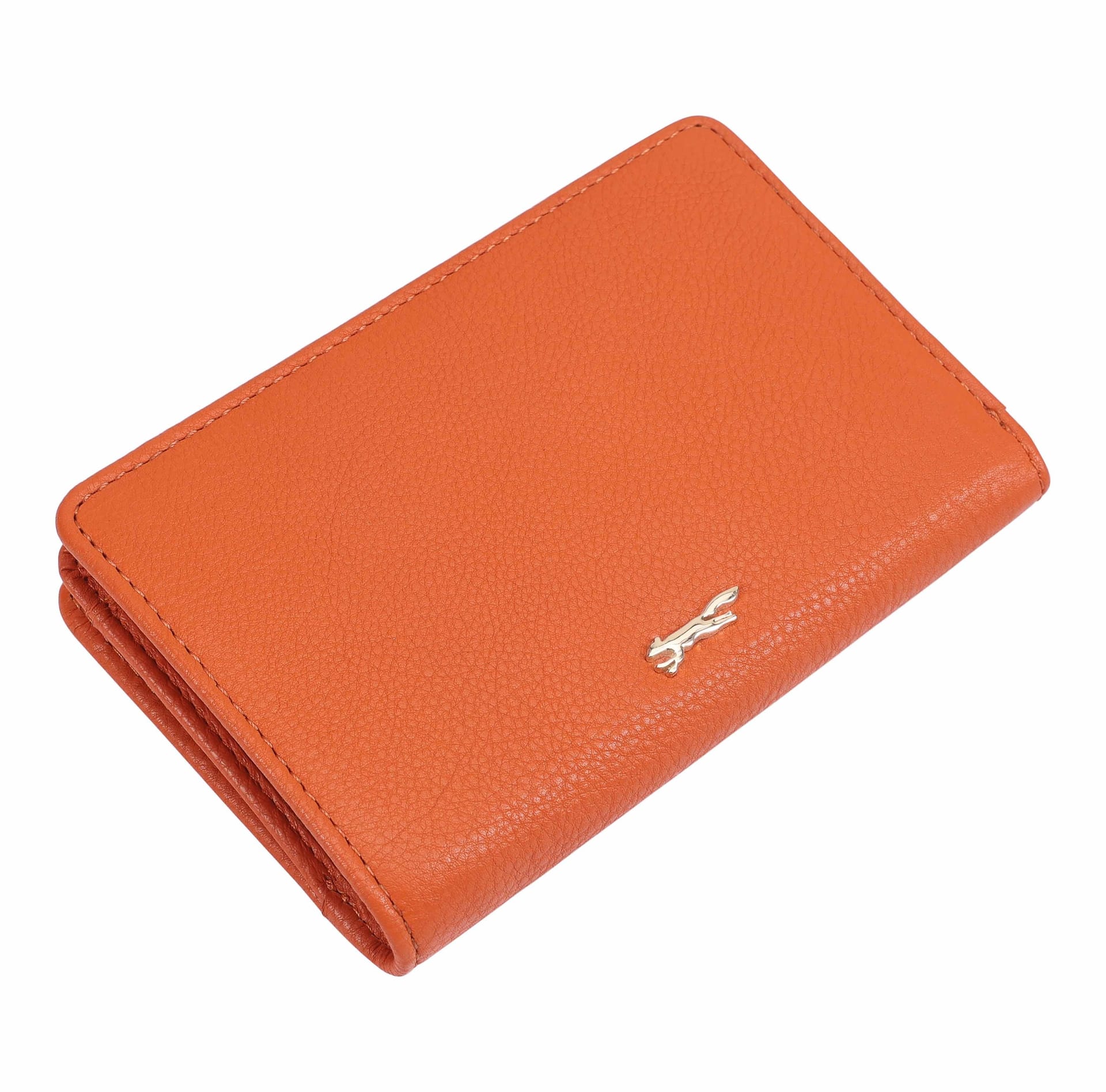 Paul Costelloe Paul Costelloe Women's Solidago Leather Purse in Orange - 4
