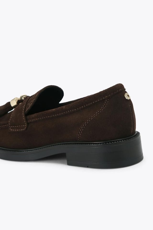 Carvela Carvela Women's 'Lavoro Loafer' Suede Flats in Dark Brown - 3