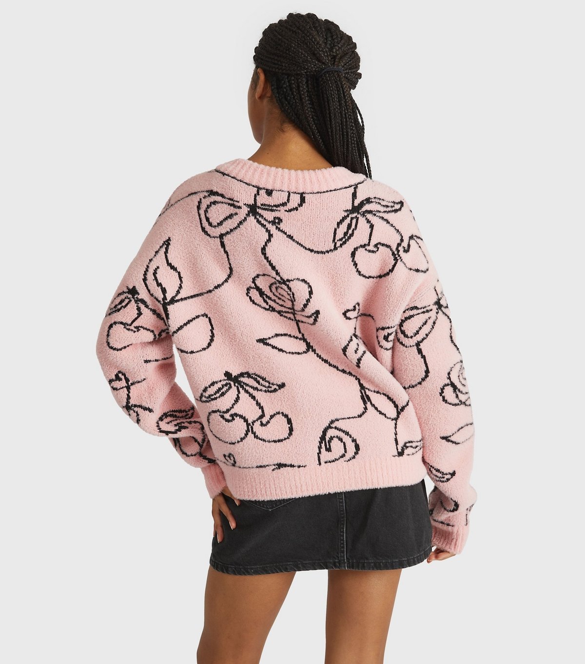 Skinnydip Women's Light Pink Rose Design Cardigan Skinnydip New Look - 4