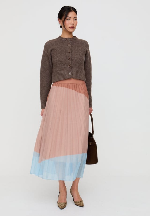 Lily and Lionel Lily and Lionel Women's Ladbarn Colour Block Pleated Maxi Skirt In Multi - 3