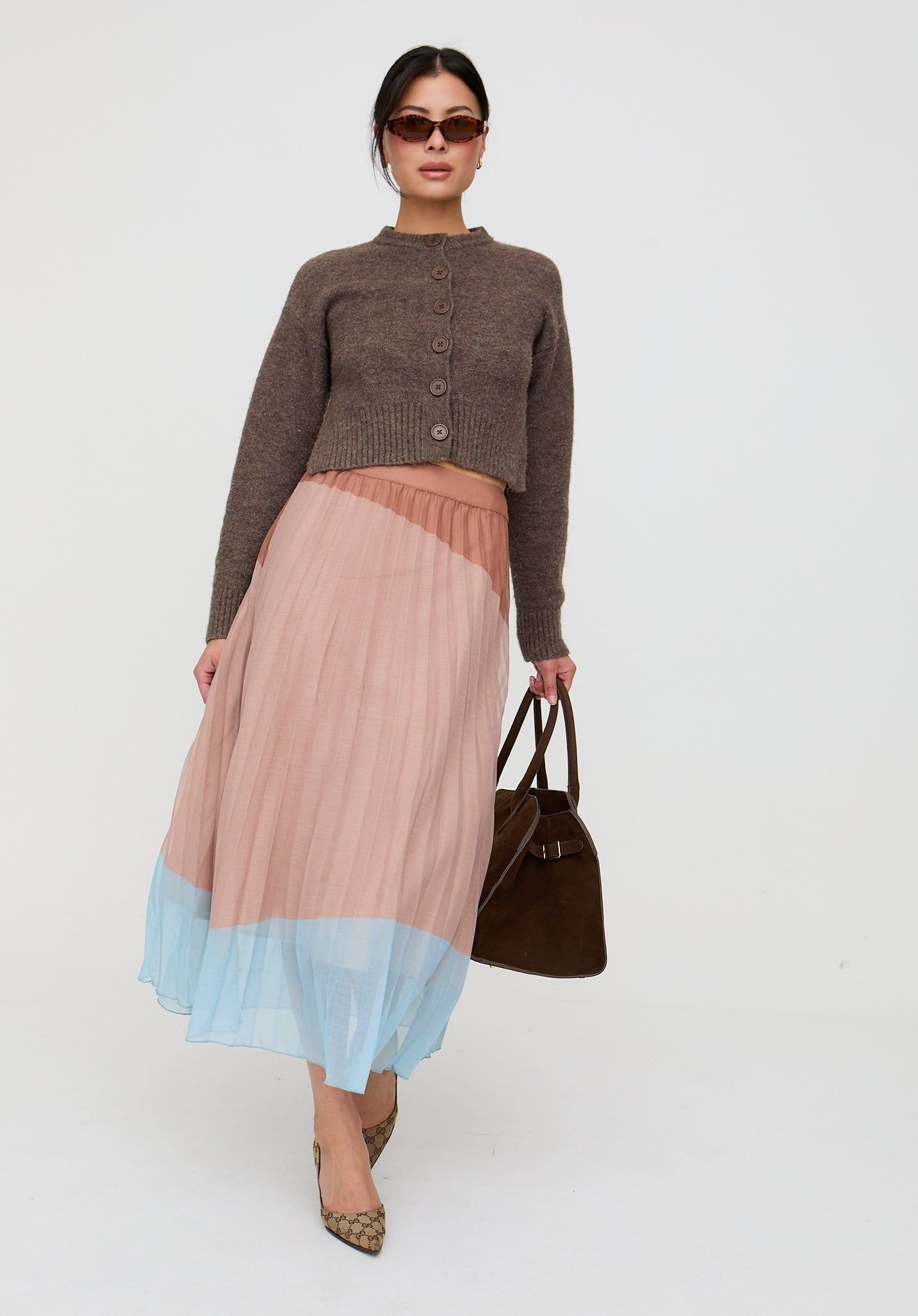 Lily and Lionel Lily and Lionel Women's Ladbarn Colour Block Pleated Maxi Skirt In Multi - 4