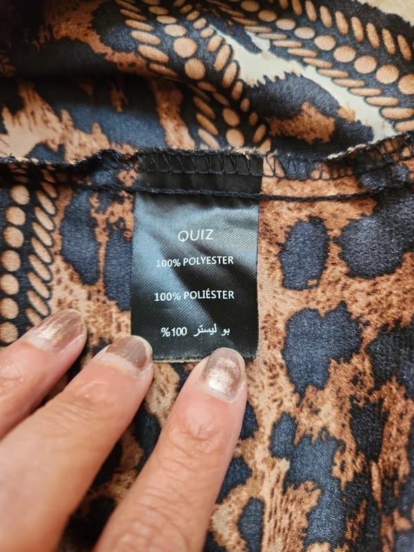 Quiz Silky animal print shirt dress