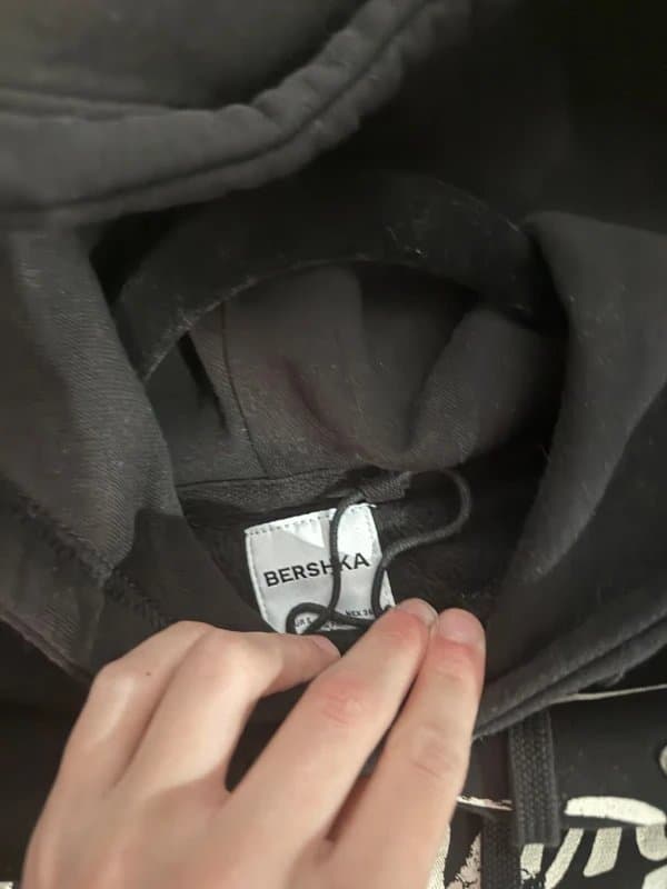 Bershka script writing hoodie