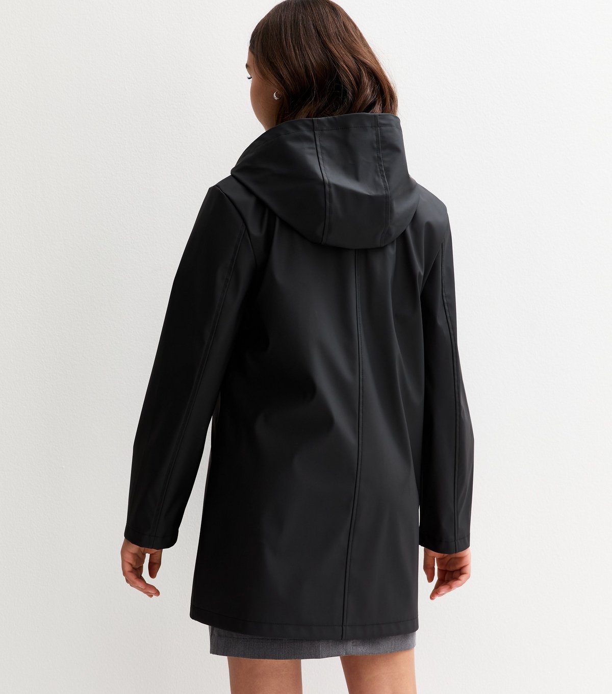 New Look Girls' Black Hooded Unlined Jacket New Look - 4