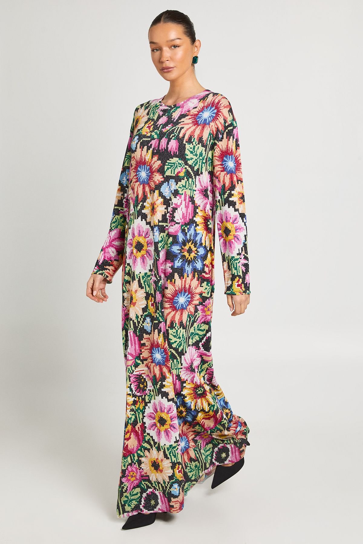 Debenhams Debenhams Women's Ashish Pixel Floral Maxi Dress - 4