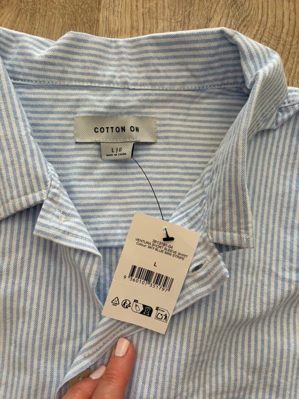 ASOS Men’s ASOS blue stripe shirt - Size L