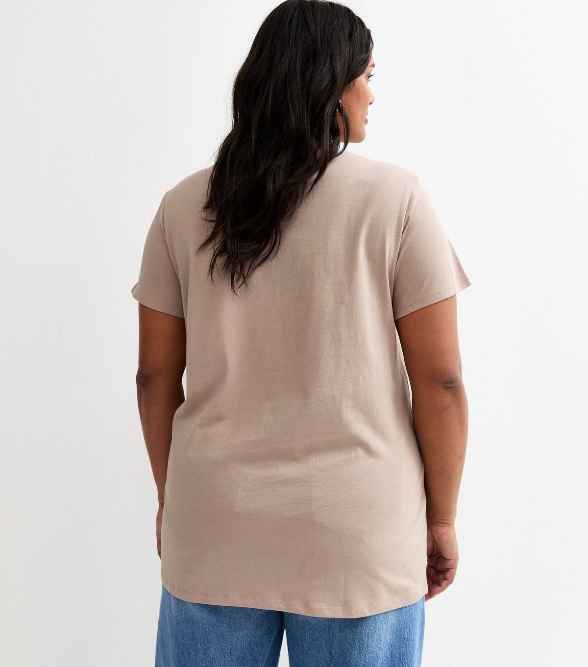 New Look Women's Plus Size Mink NYC Leopard Print Logo T-Shirt Curves New Look - 4