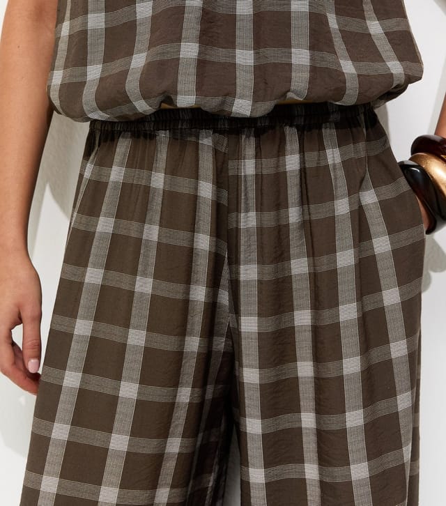 New Look Women's Brown Check Cuffed Leg Trousers New Look - 3