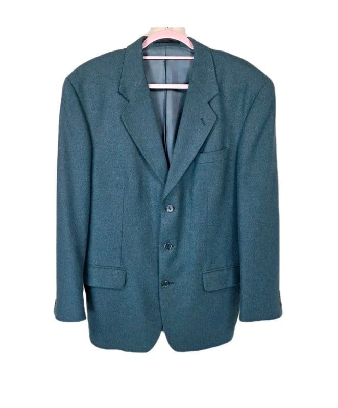 Futura Blue Wool Blend Blazer Jacket 40R