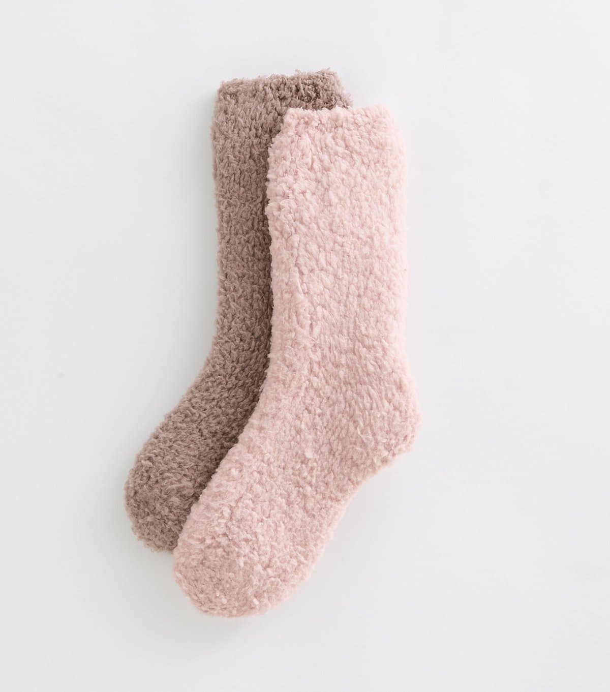 New Look Pack of 2 Pink Cosy Knit Ankle Socks New Look