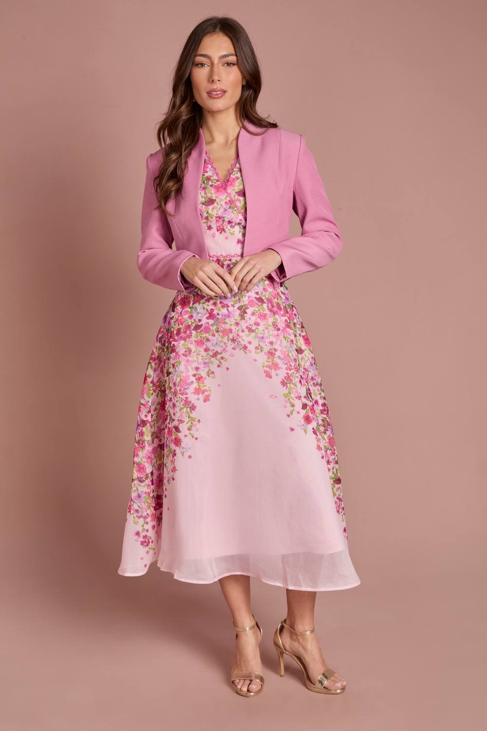 Coast Coast Women's Bow Back Long Sleeve Jacket in Rose - 2