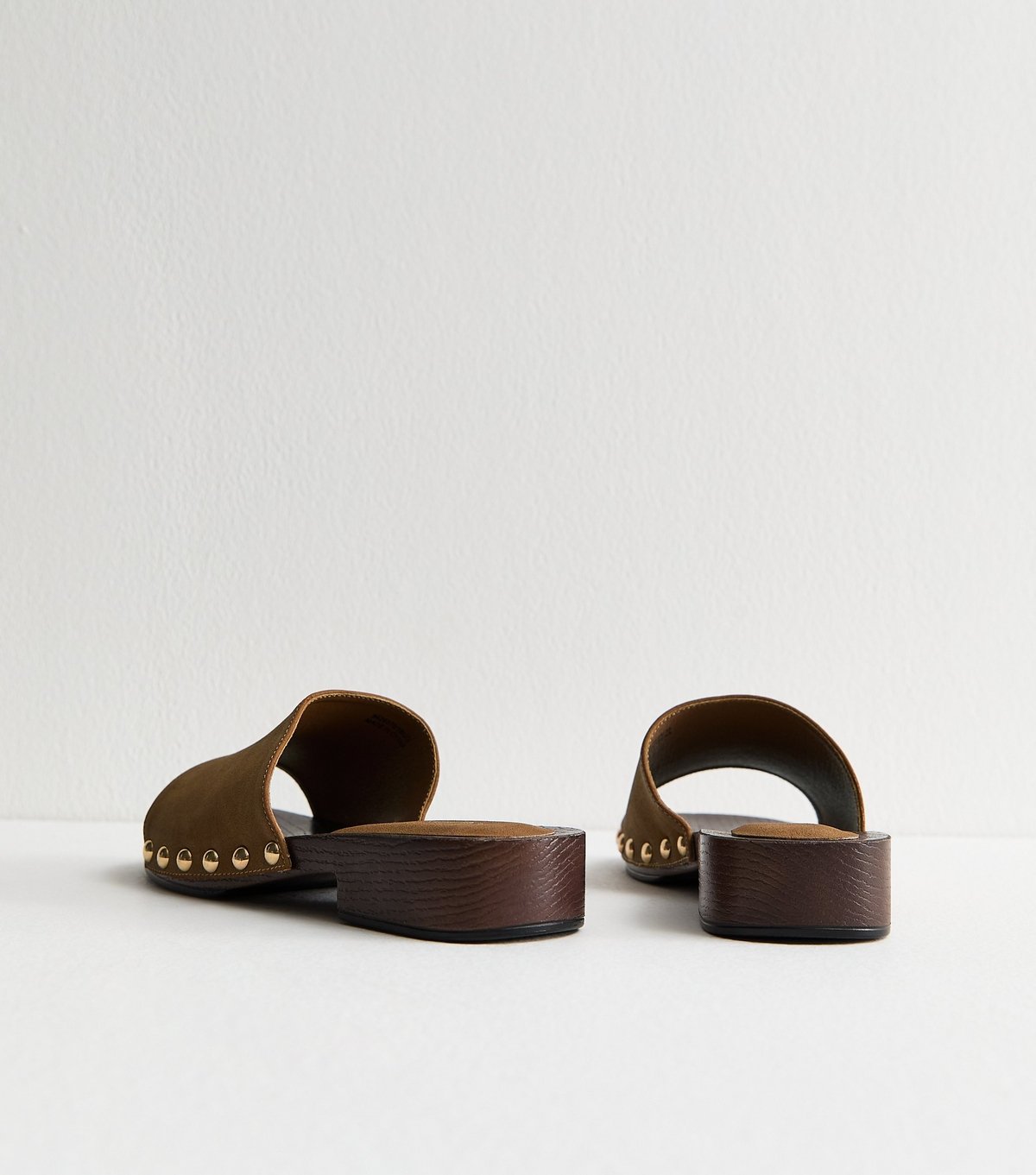 New Look Women's Tan Faux Suede Mule Clog Sandals Vegan New Look - 4