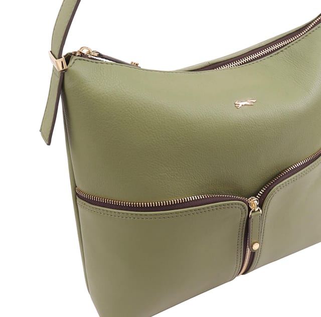Paul Costelloe Paul Costelloe Women's Nazas Leather Shoulder Bag in Green - 3