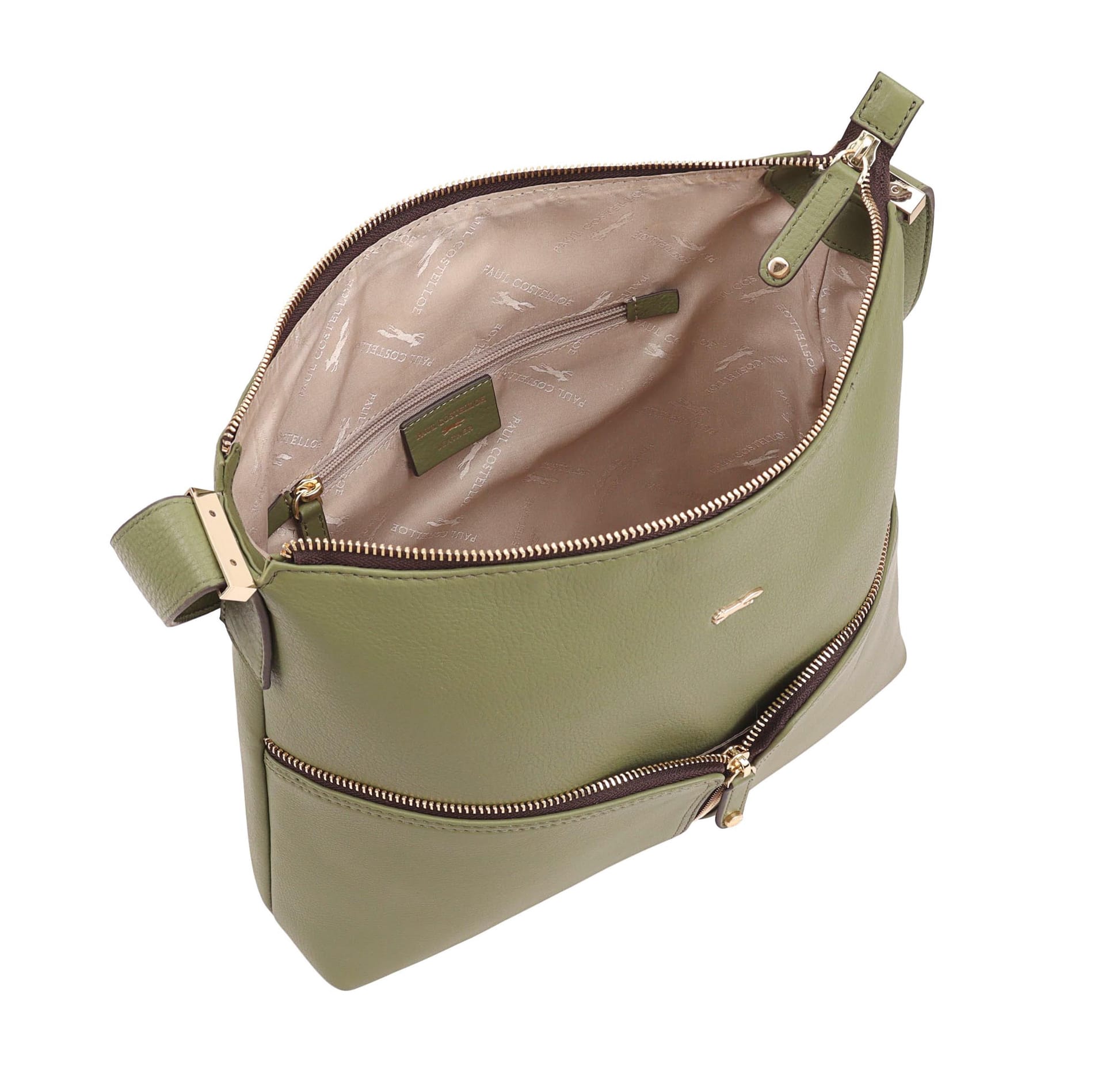 Paul Costelloe Paul Costelloe Women's Nazas Leather Shoulder Bag in Green - 4