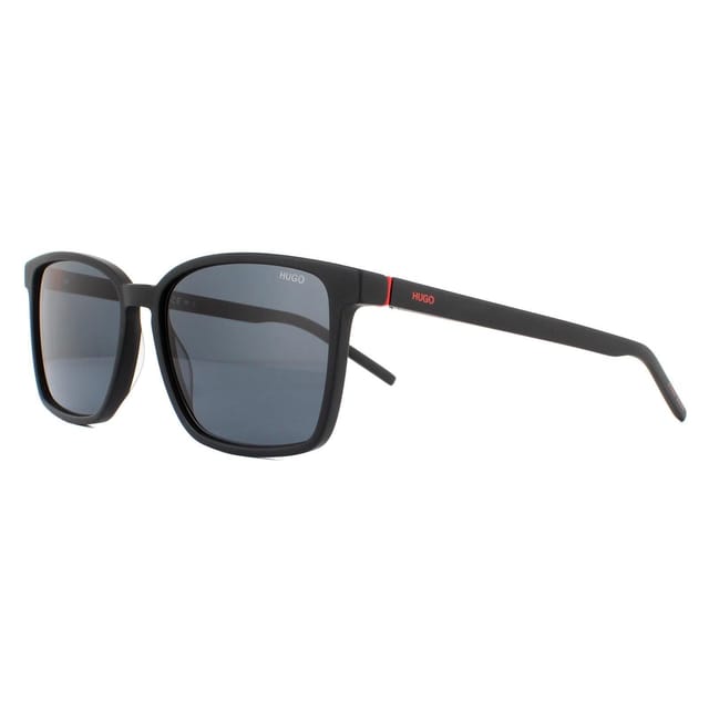 HUGO HUGO Men's Square Matte Black Grey Sunglasses - 2
