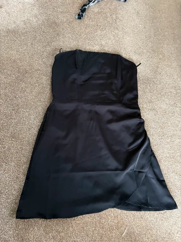 Bershka Silk black mini dress