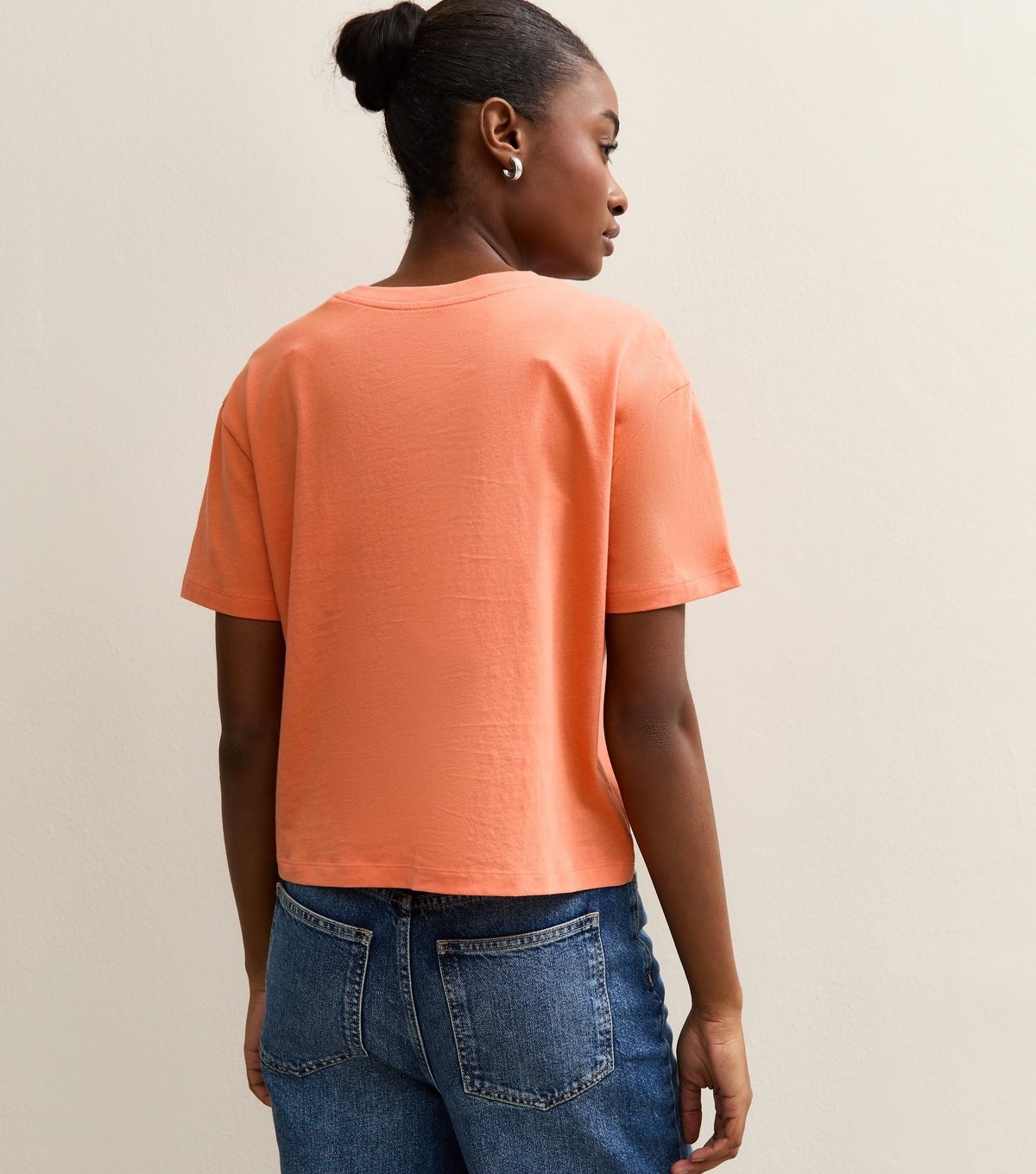 New Look Women's Dark Coral Cotton Boxy Fit T-Shirt New Look - 4