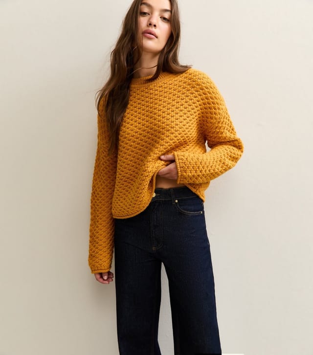 New Look Women's Dark Yellow Stitch Knit Jumper New Look - 2