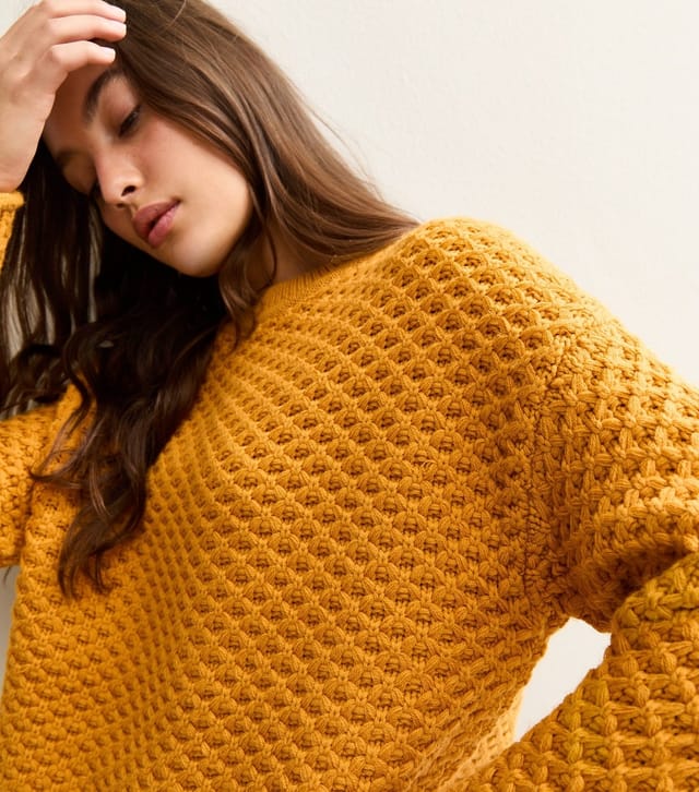 New Look Women's Dark Yellow Stitch Knit Jumper New Look - 3