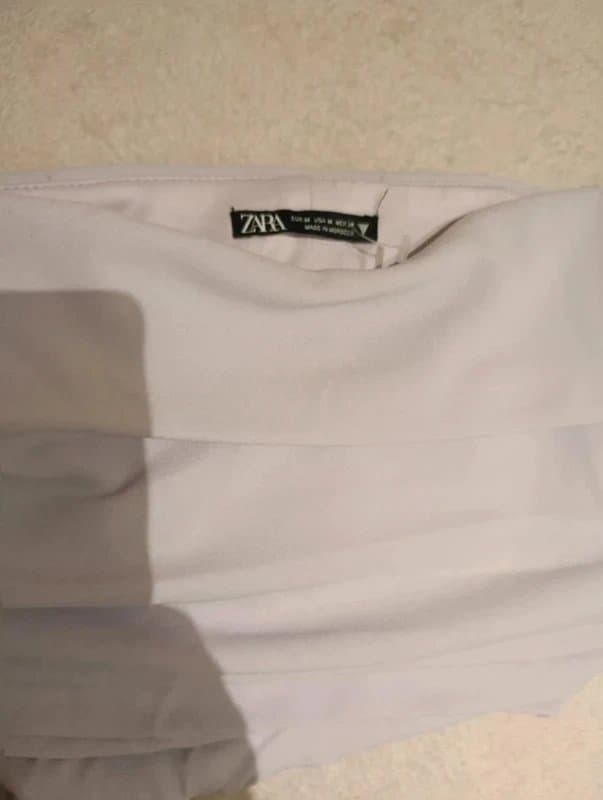 Zara Zara Ruched Bandeau Corset Top Strapless Y2K Going Out Top size M