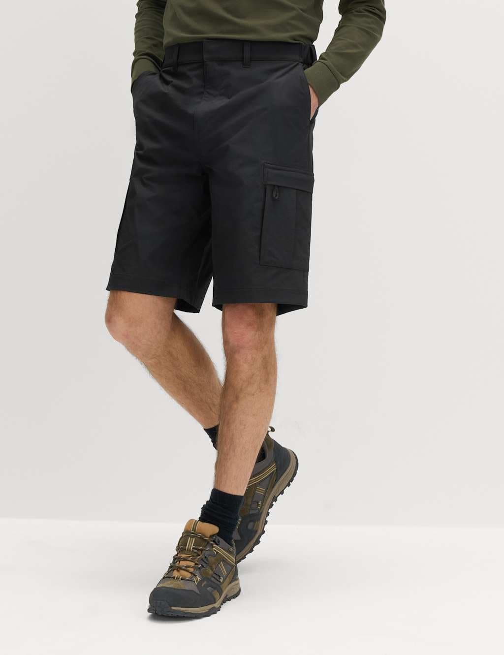 Marks & Spencer M&S Straight Fit Cargo Shorts Black