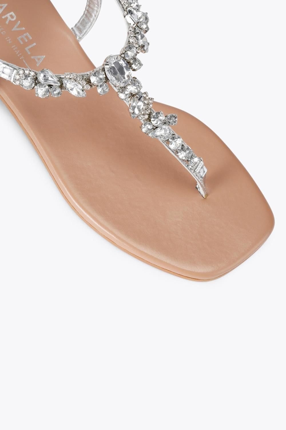 Carvela Carvela Women's 'Alta Sandal' Leather Sandals in Silver - 4
