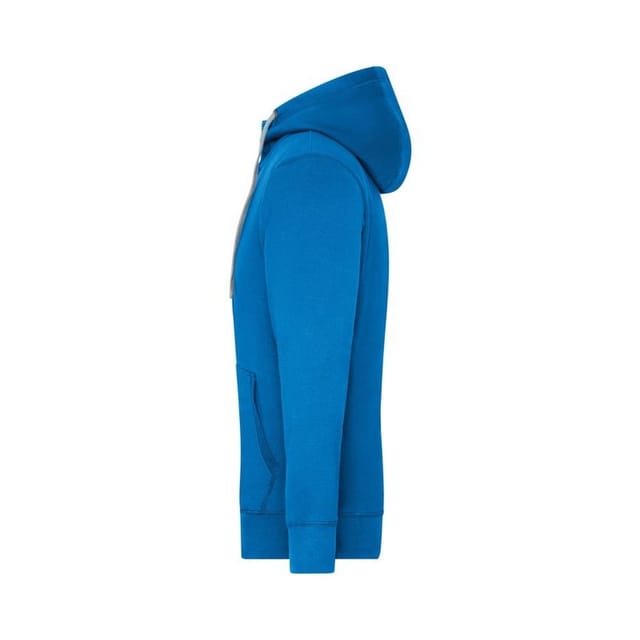 James and Nicholson James and Nicholson Men's Lifestyle Full Zip Hoodie in Blue - 3