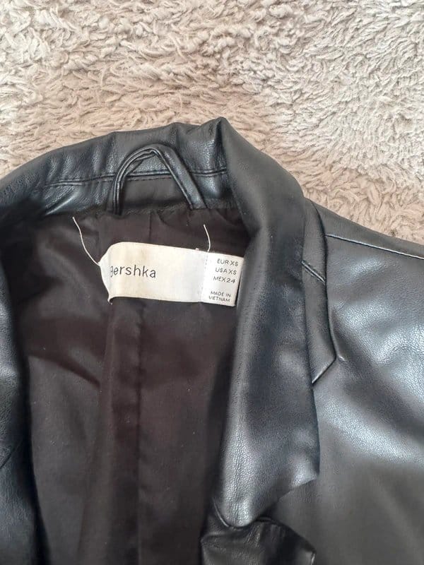 Bershka Black Leather Blazer
