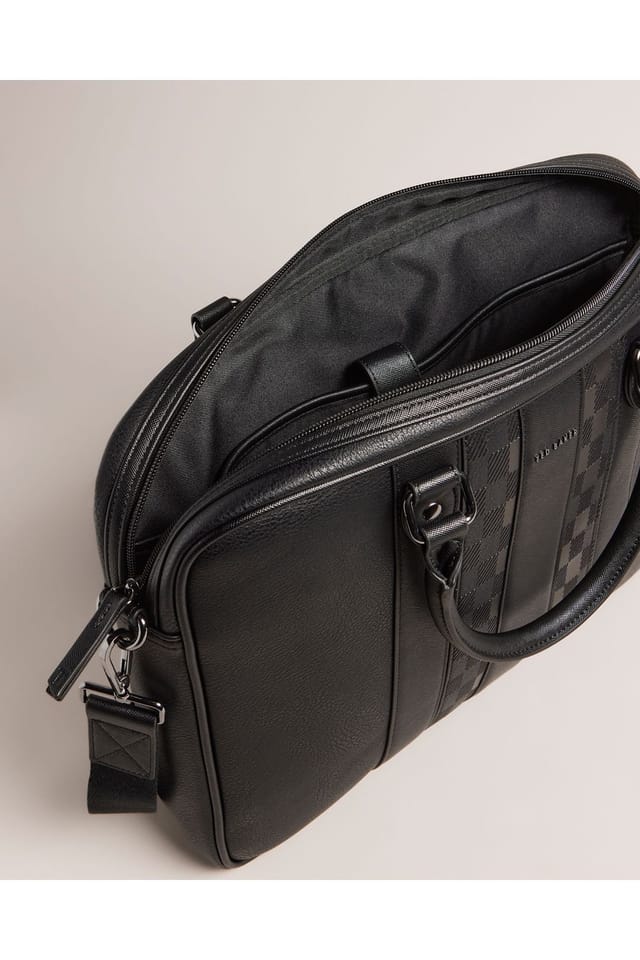 Ted Baker Ted Baker Men's Waymonhouse Check Document Bag Black - 3