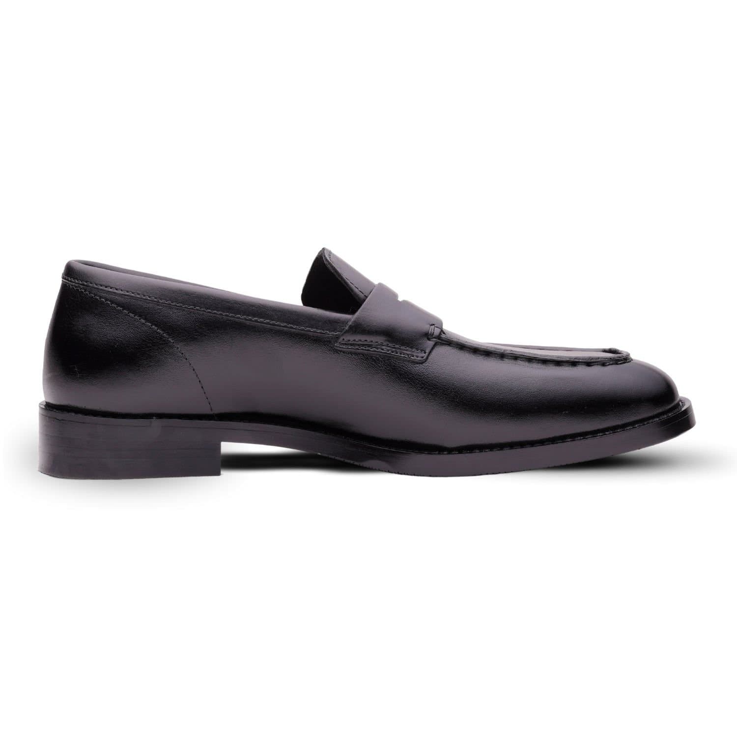 QUIVE London QUIVE London Black Leather Penny Loafers for Office & Casual Wear