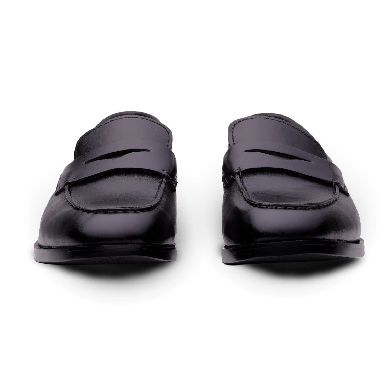 QUIVE London QUIVE London Men's Q&L Perth Leather Penny Loafers for Office & Casual Wear in Black - 4