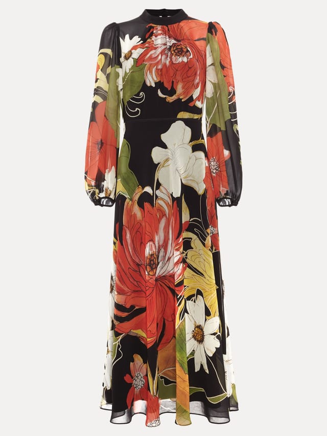 Phase Eight Phase Eight Women's Eve Floral Printed Midi Dress in Cerise - 2