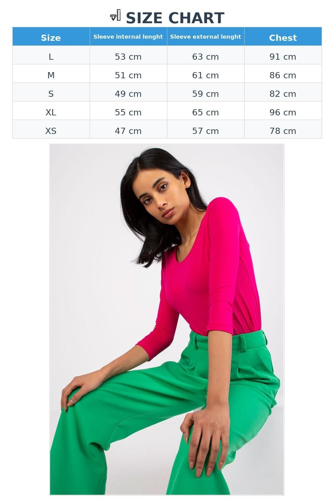 Love Lace Love Lace Women's Simple Cut 3/4 Sleeve Blouse in Pink - 4
