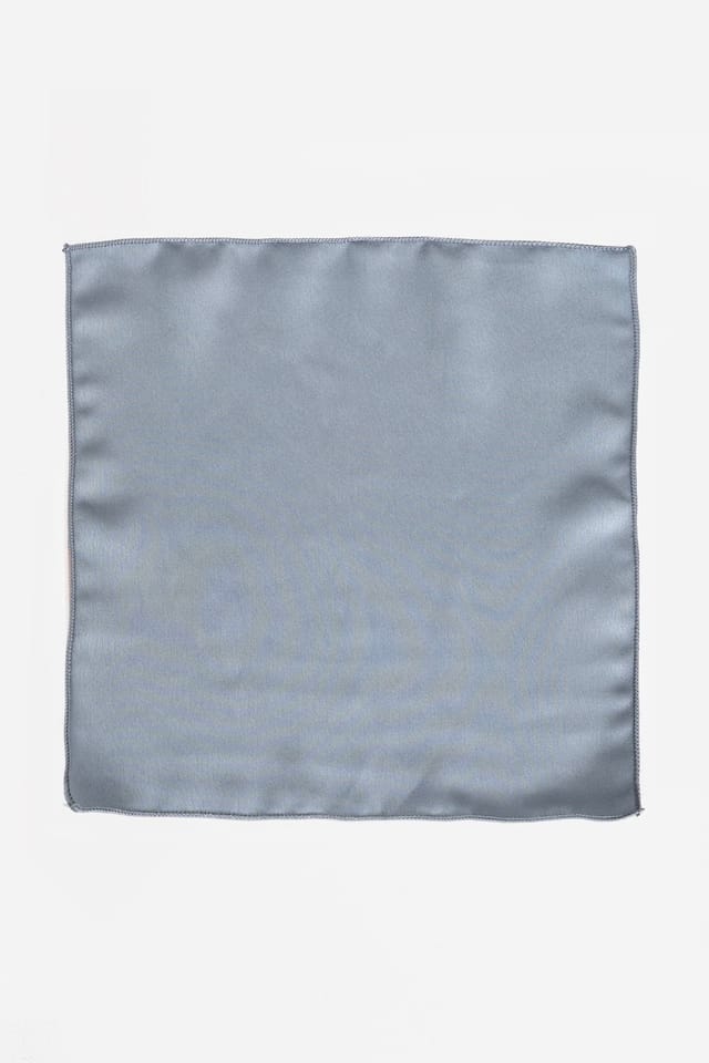 Maya Deluxe Maya Deluxe Men's Satin Tie Pocket Square Set in Blue - 2