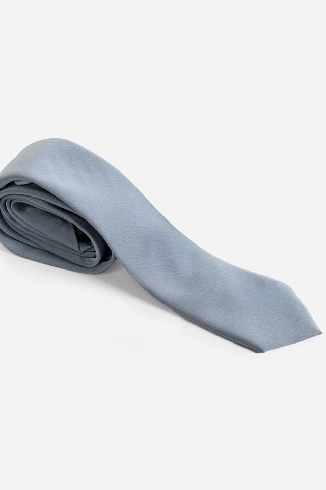Maya Deluxe Maya Deluxe Men's Satin Tie Pocket Square Set in Blue - 3