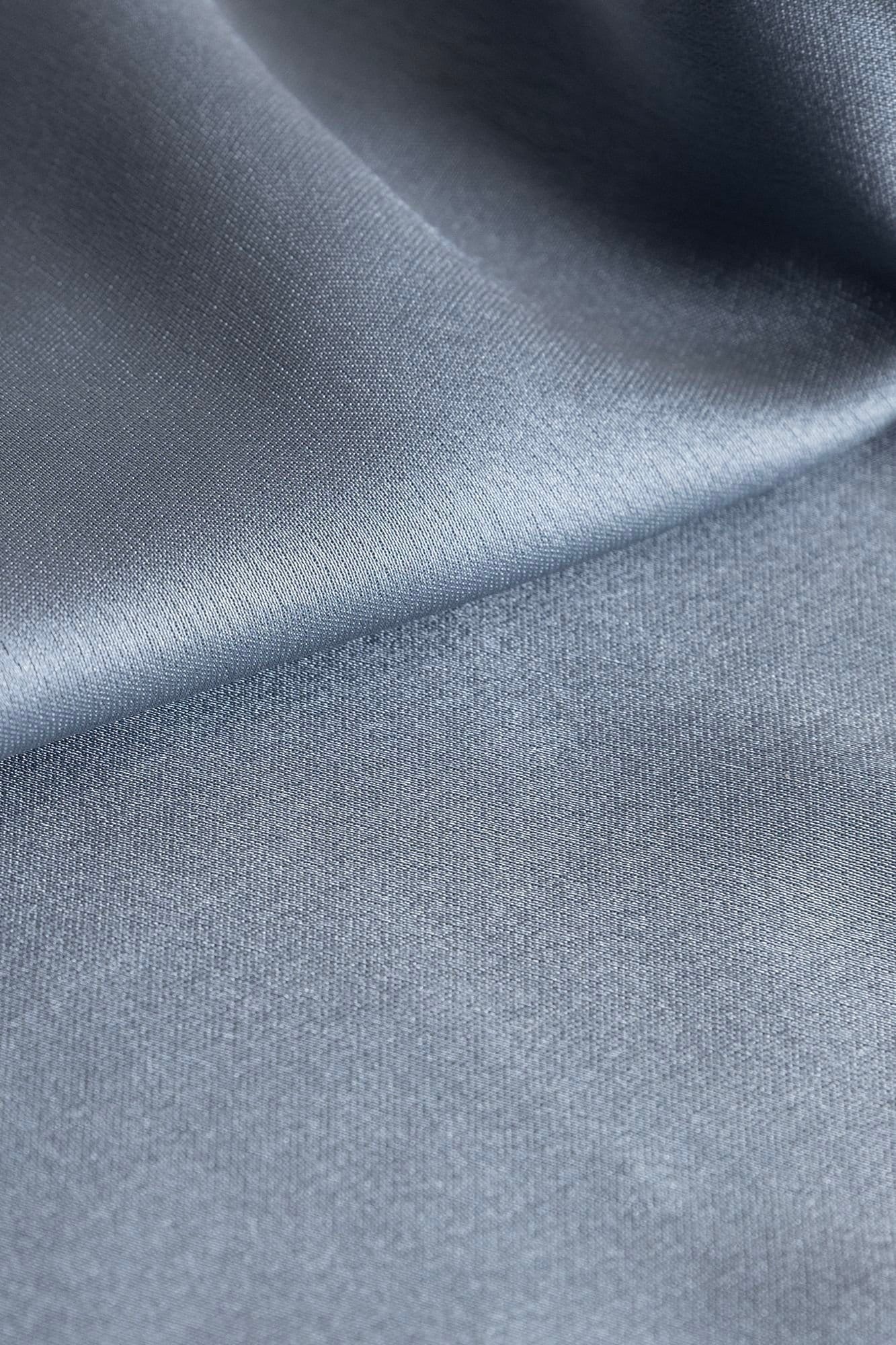 Maya Deluxe Maya Deluxe Men's Satin Tie Pocket Square Set in Blue - 4