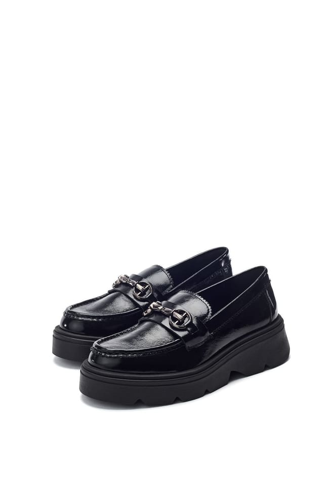 Moda In Pelle Moda In Pelle Women's 'Eisa' Leather Loafers in Black - 2