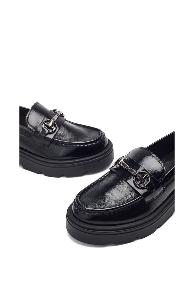 Moda In Pelle Moda In Pelle Women's 'Eisa' Leather Loafers in Black - 3