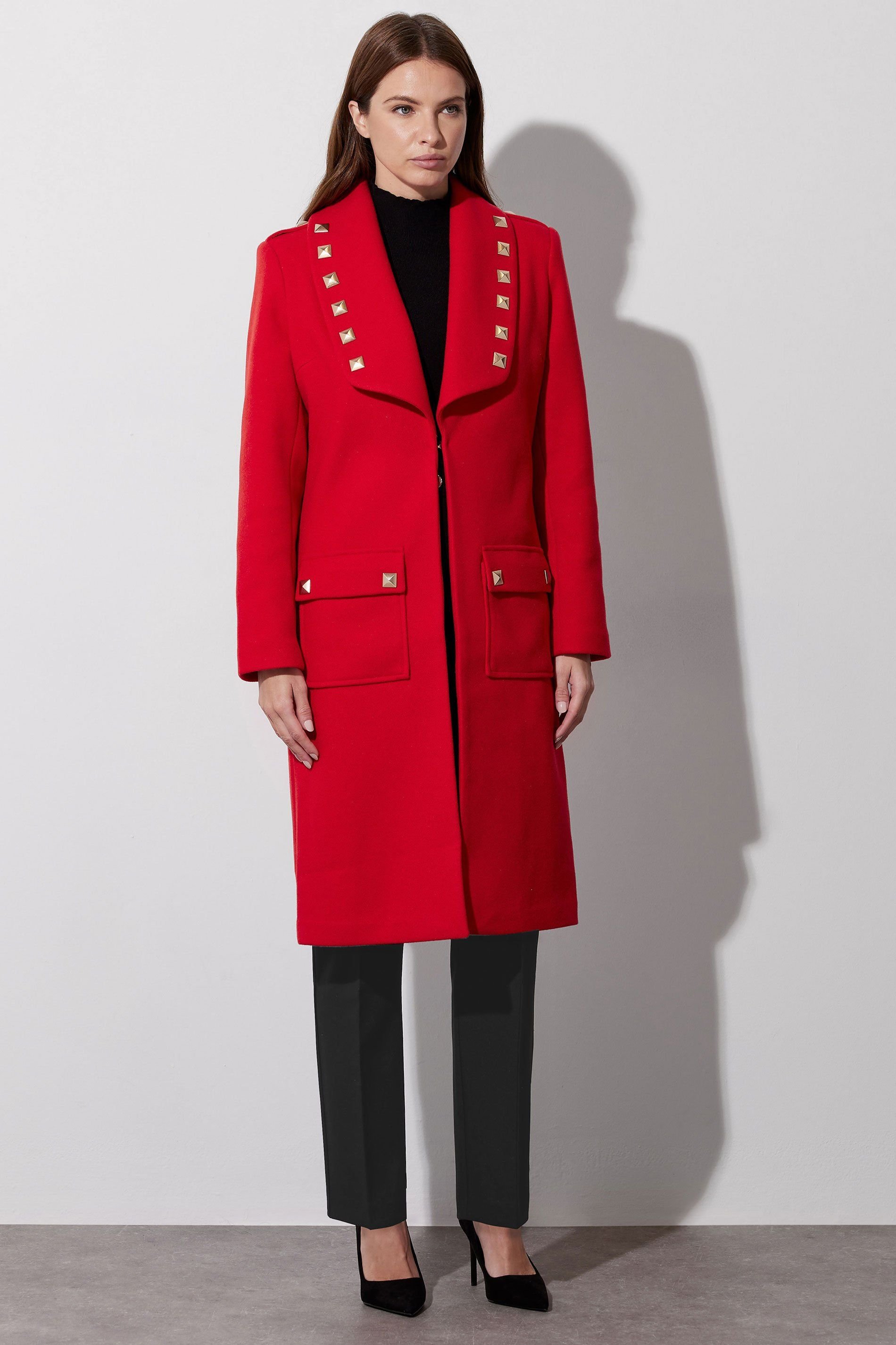 Star By Julien Macdonald Star by Julien Macdonald Women's Studded Tailored Jacket in Red - 4