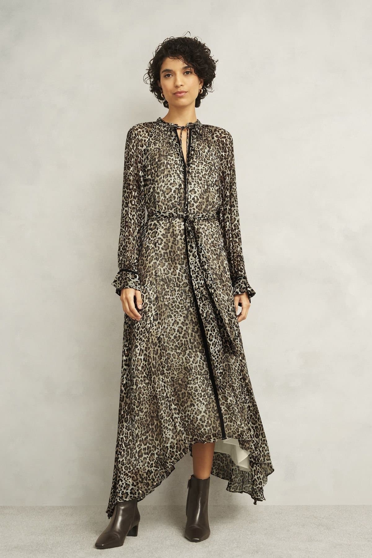 Hobbs London Hobbs London Women's Aves Dress in Light Brown