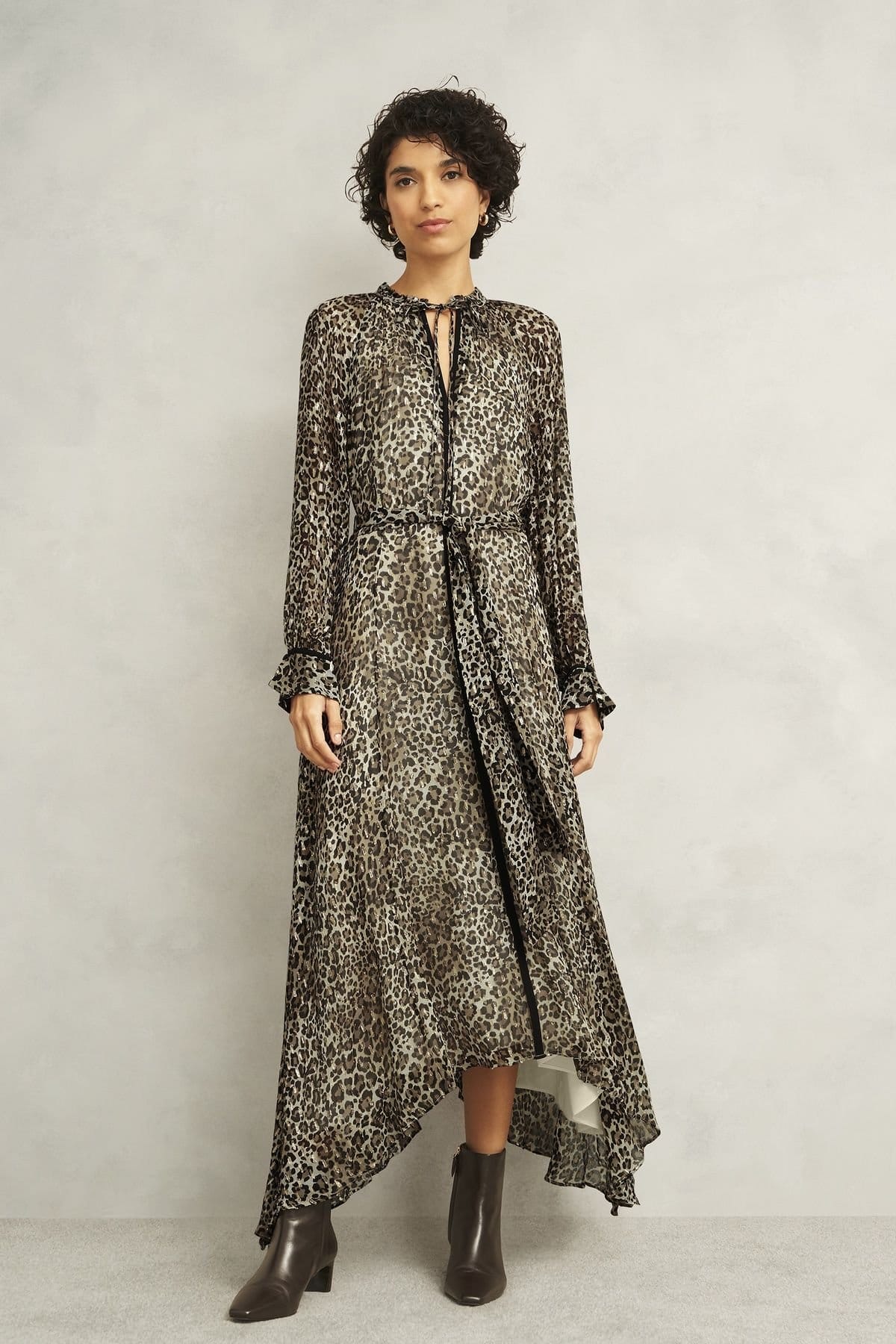 Hobbs London Women's Aves Dress in Light Brown