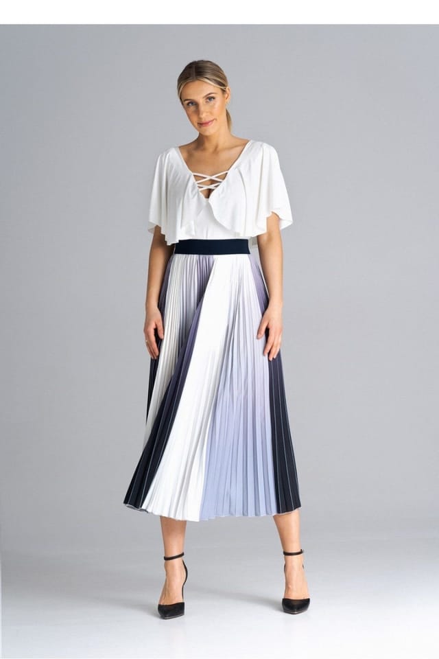 Love Lace Love Lace Women's Midi Pleated Skirt with Elastic Waistband - 2