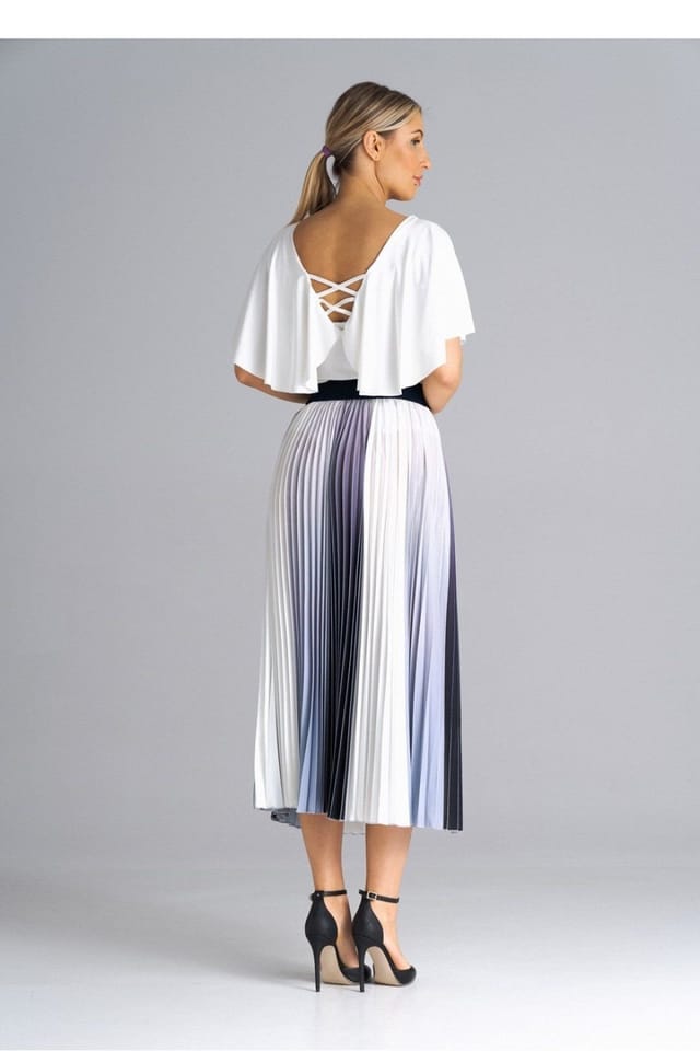 Love Lace Love Lace Women's Midi Pleated Skirt with Elastic Waistband - 3