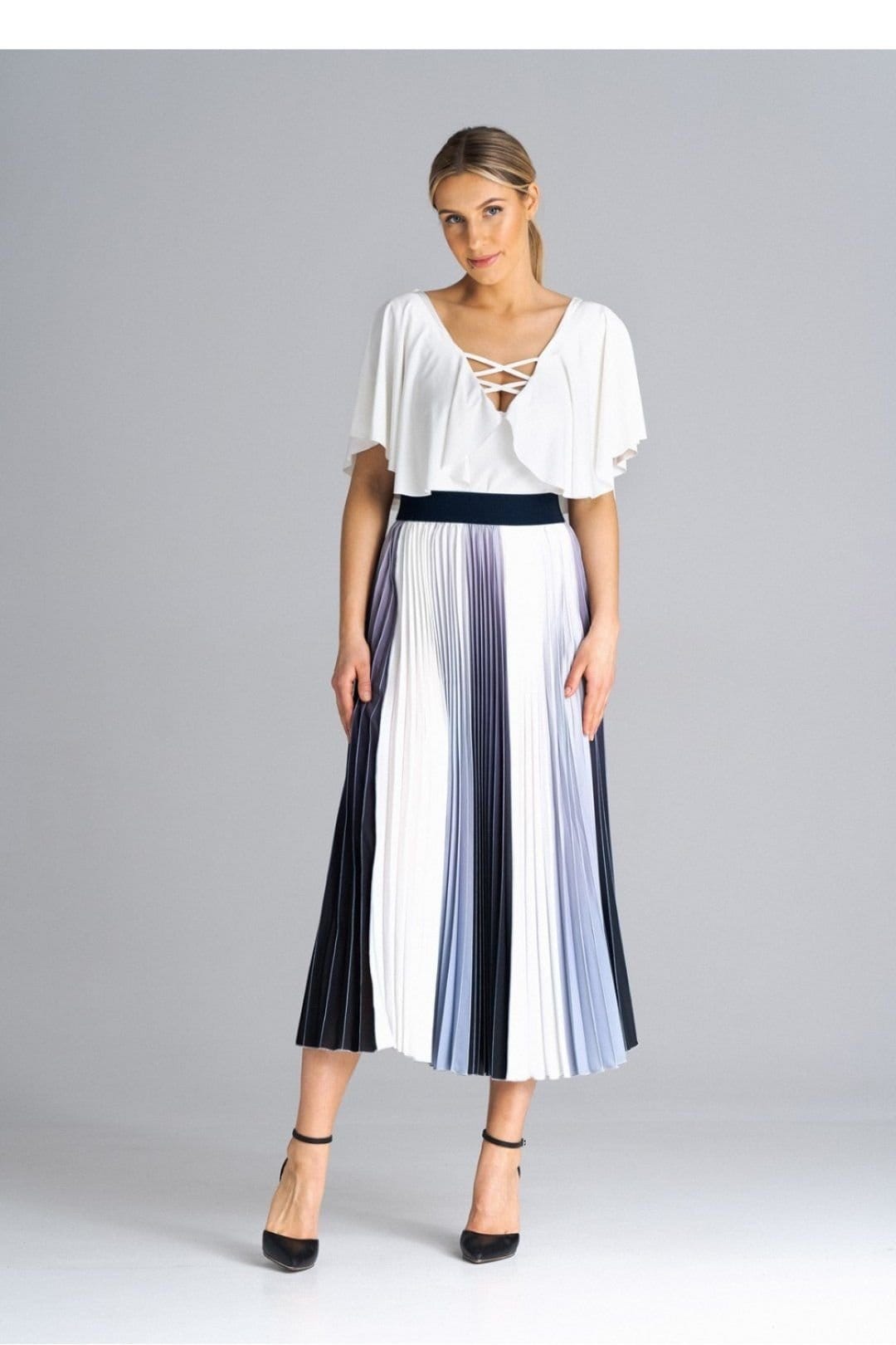 Love Lace Love Lace Women's Midi Pleated Skirt with Elastic Waistband - 4