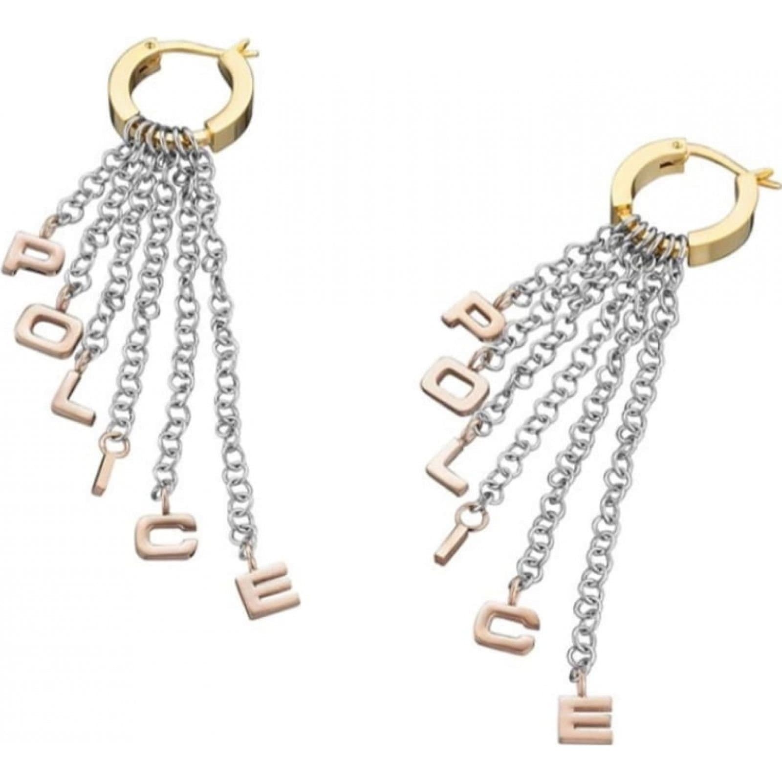 Police Police Women's PJ25596ESSGRG.01 Pair Of Earrings in Silver