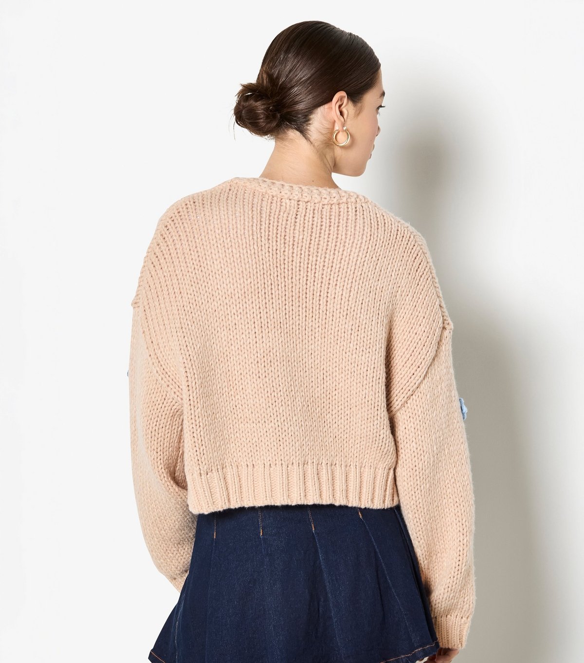 Apricot Women's Stone Daisy Appliqued Open Cardigan Apricot New Look - 3