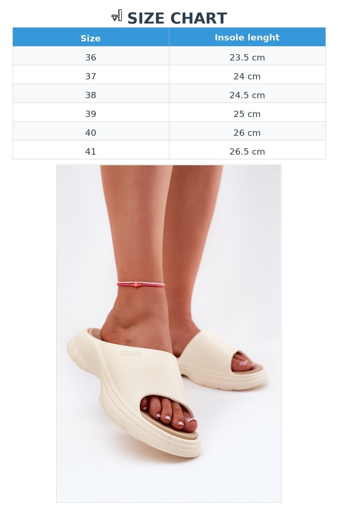 Love Lace Love Lace Women's Big Star Lightweight Foam Flip Flops for Summer Comfort in Beige - 4