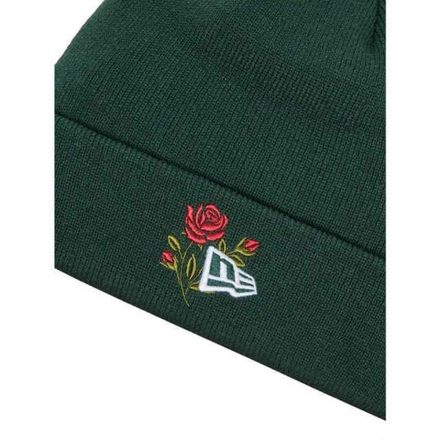 new era New Era Men's Rose Knitted Cuff Beanie in Green - 3