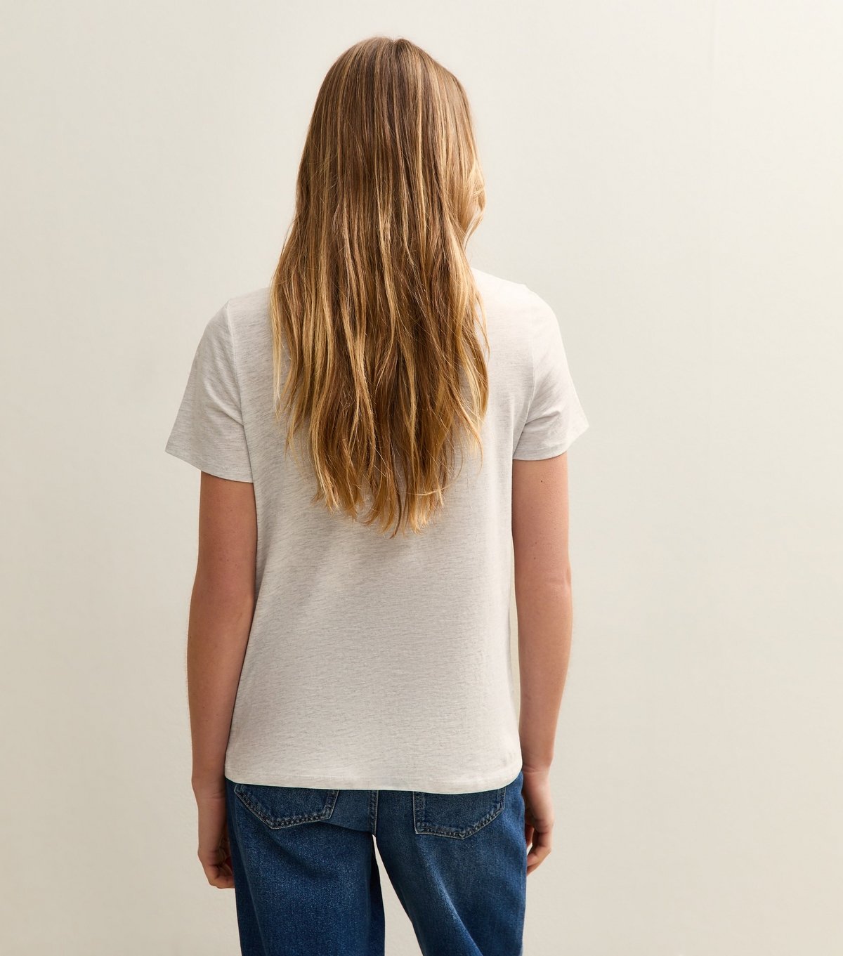 New Look Women's Light Grey Cotton Crew Neck T-Shirt New Look - 4